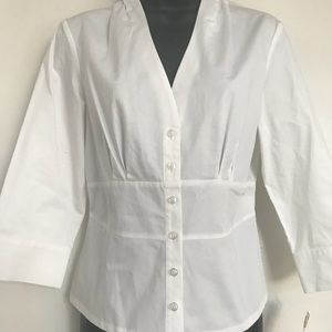 NWT Talbots petite white dress shirt size 10P!